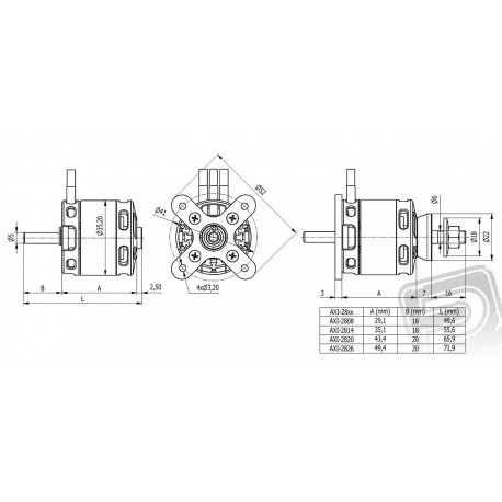 Silnik AC AXI 2814/16 V2