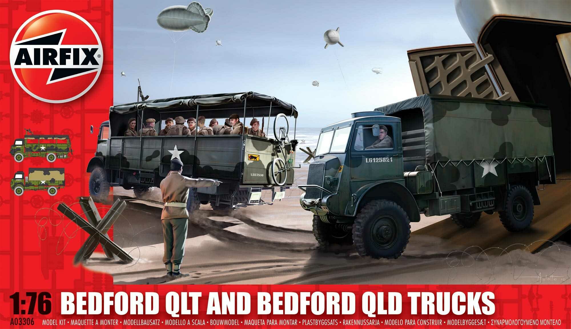 Airfix Classic Kit military A03306 - Bedford QLD/QLT Trucks (1:76) - 30-A03306 - expresní doprava