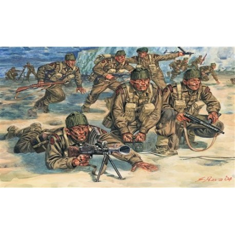 Model Kit figurky 6064 - WWII - BRITISH COMMANDOS (1:72)