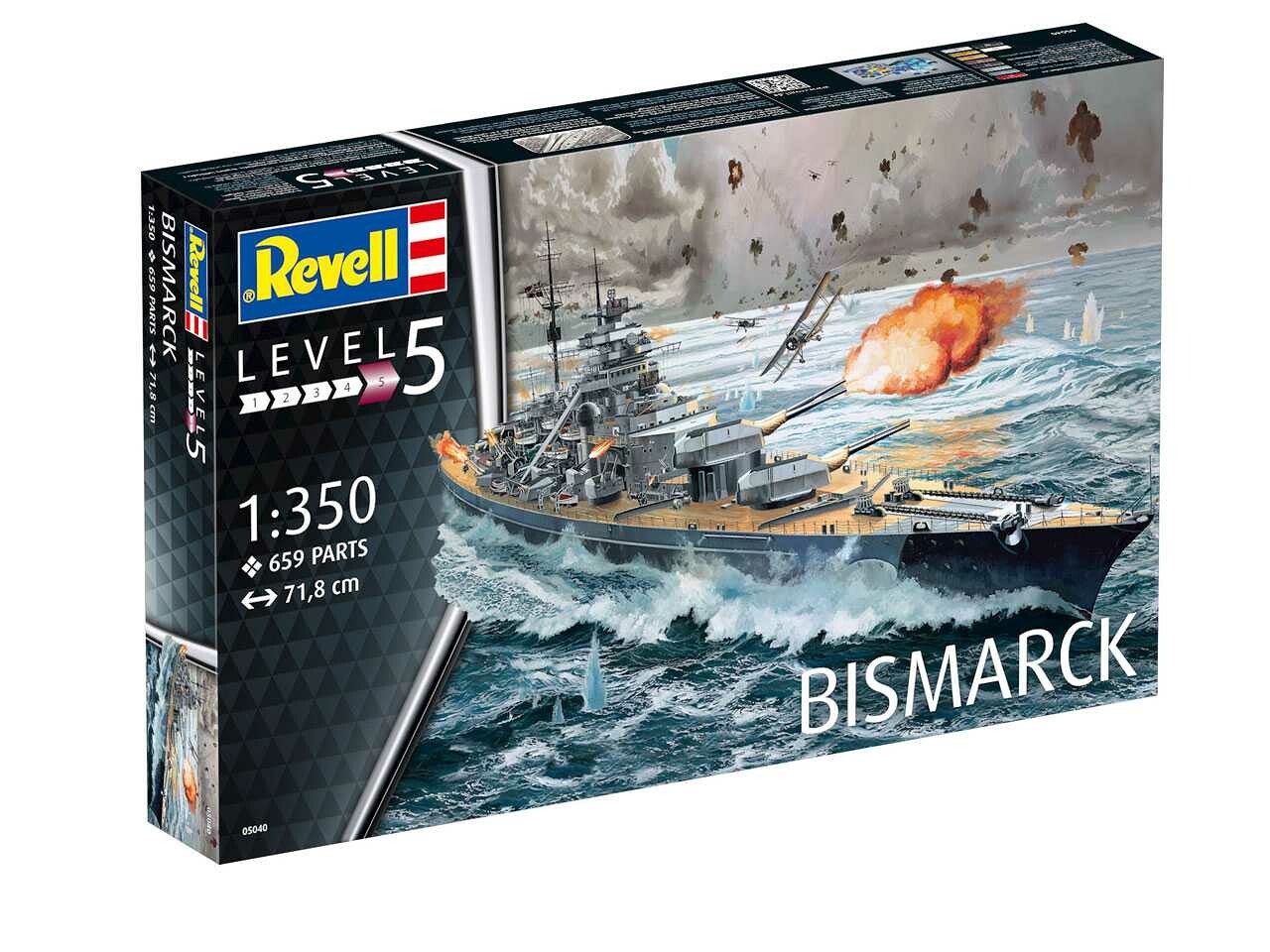 Revell Plastic ModelKit loď 05040 - Battleship BISMARCK (1:350) - 18-3666 - expresní doprava