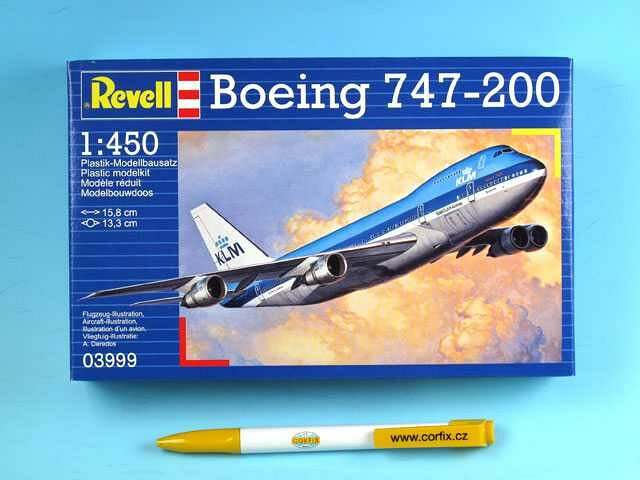 Revell Plastic ModelKit letadlo 03999 - Boeing 747-200 Jumbo Jet (1:450) - 18-3917 - expresní doprava