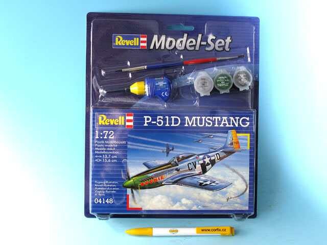 Revell ModelSet letadlo 64148 - P-51D Mustang (1:72) - 18-4021 - expresní doprava