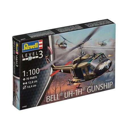 Plastic ModelKit vrtulník 04983 - Bell UH-1H Gunship (1:100)