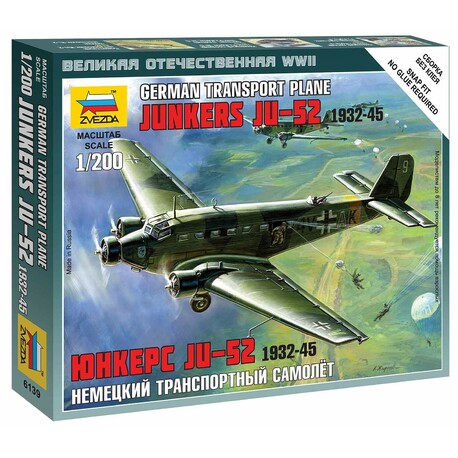 Wargames (II wojna światowa) Samolot 6139 - Junkers Ju-52 Transport Plane (1: 200)