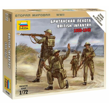 Figurki z gier wojennych (WWII) 6166 - Brytyjska piechota 1939-42 (1:72)