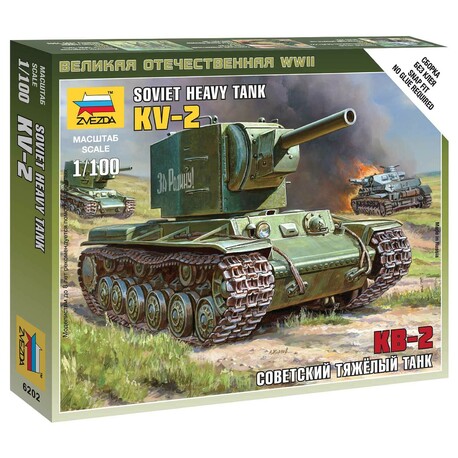 Czołg 6202 Gry wojenne (II wojna światowa) - Radziecki czołg KV-2 (1: 100)