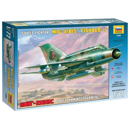 Modellbausatz Flugzeug 7259 - MIG-21 BIS Soviet Fighter (1:72)