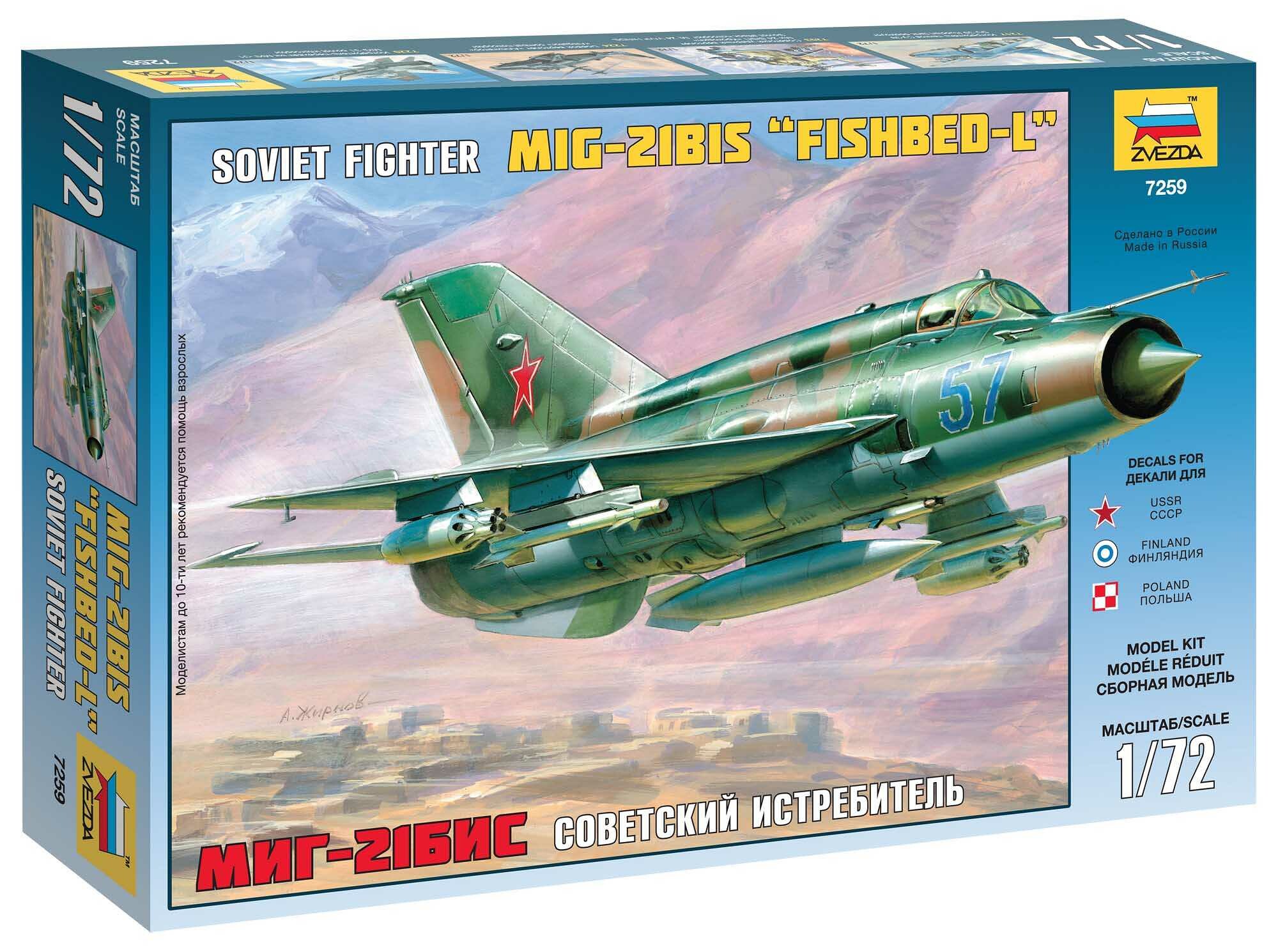 Model Kit lietadlo 7259 - MIG-21 BIS Soviet Fighter (1:72) [32-7259]