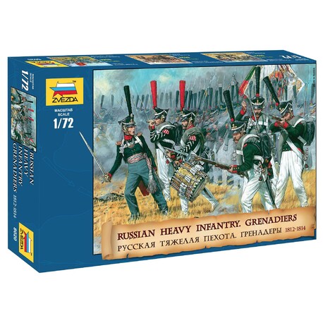 Wargames (AoB) figurky 8020 - Russian Heavy Infantry Grenadiers 1812-1815 (1:72)