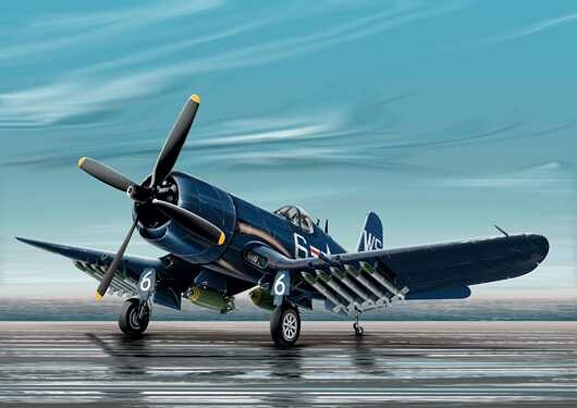 Italeri Model Kit Chance Vought F4U 4B Corsair letadlo 0062 1:72