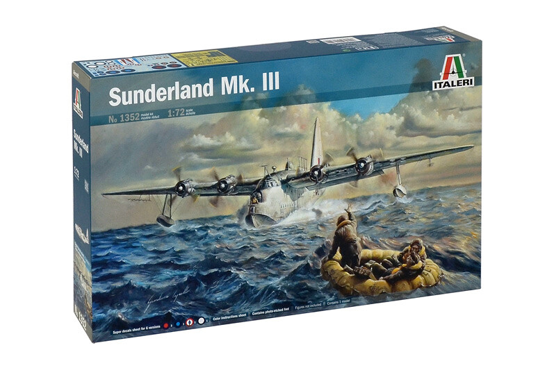 Italeri SUNDERLAND Mk.III fotoleptané díly I1352 1:72