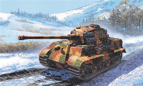 Italeri Model Kit Pz.Kpfw.VI Ausf.B Tiger II Königstiger 7004 1:72