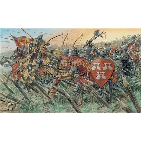 Model Kit figurky 6027 - ENGLISH KNIGHTS AND ARCHERS (100 YEARS WAR) (1:72)