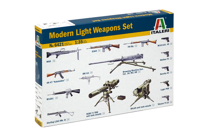 Italeri Model Kit doplňky 6421 - MODERN LIGHT WEAPON SET (1:35) - 33-6421 - expresní doprava