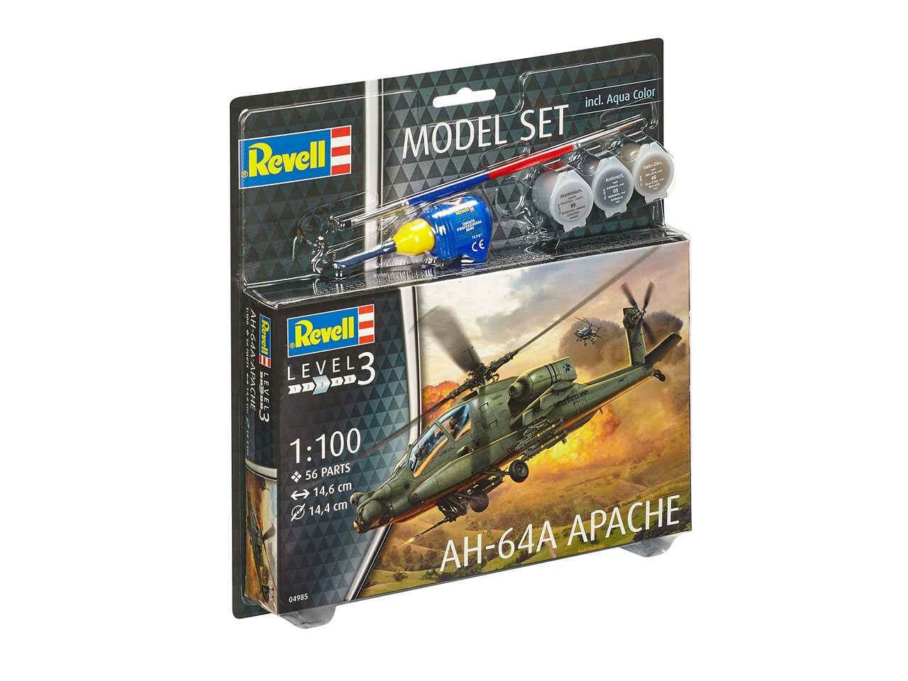 Revell ModelSet vrtulník 64985 - AH-64A Apache (1:100) - 18-64985 - expresní doprava