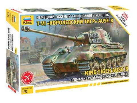 Zvezda Pz.Kpfw.VI Ausf.B Tiger II Königstiger věž Henschel Model Kit tank 5023 1:72