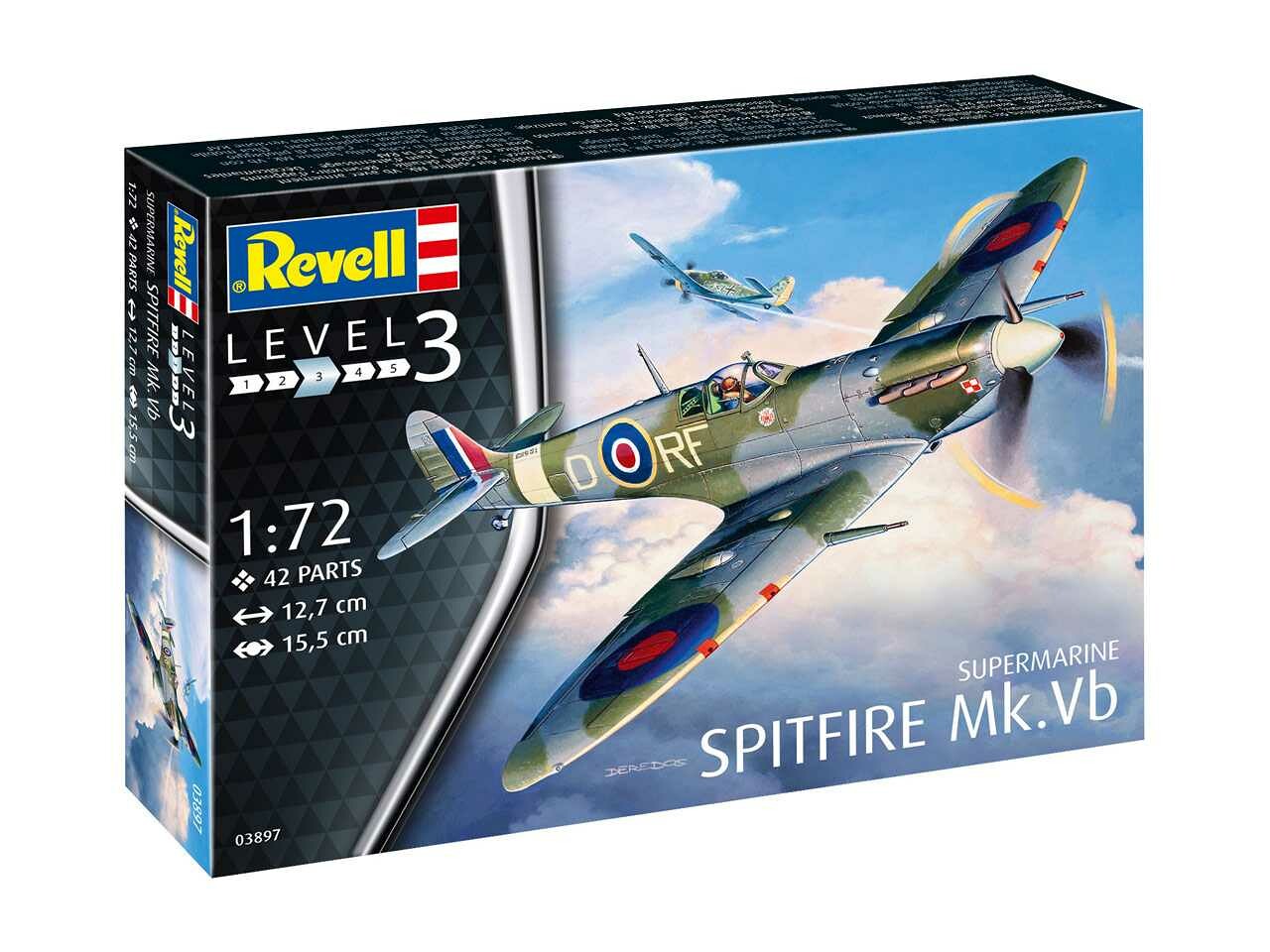 Plastic ModelKit lietadlo 03897 - Supermarine Spitfire Mk. Vb (1:72) [18-03897]