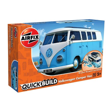 Quick Build car J6024 - VW Camper Van - blue