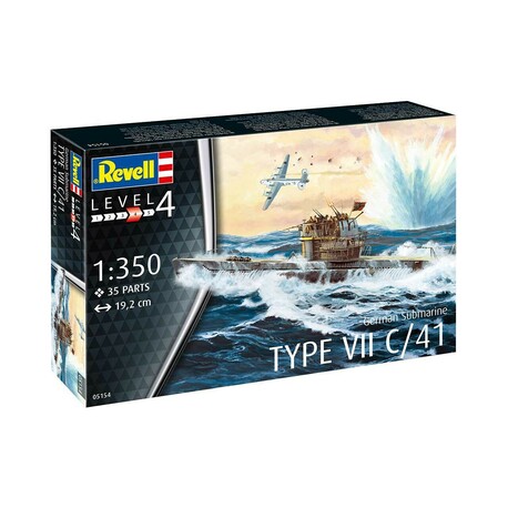 Plastic ModelKit ponorka 05154 - German Submarine Type VII C/41 (1:350)