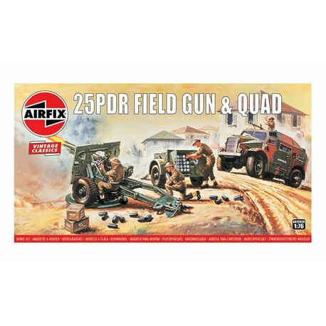 Classic Kit VINTAGE military A01305V - 25pdr Field Gun & Quad (1:76)