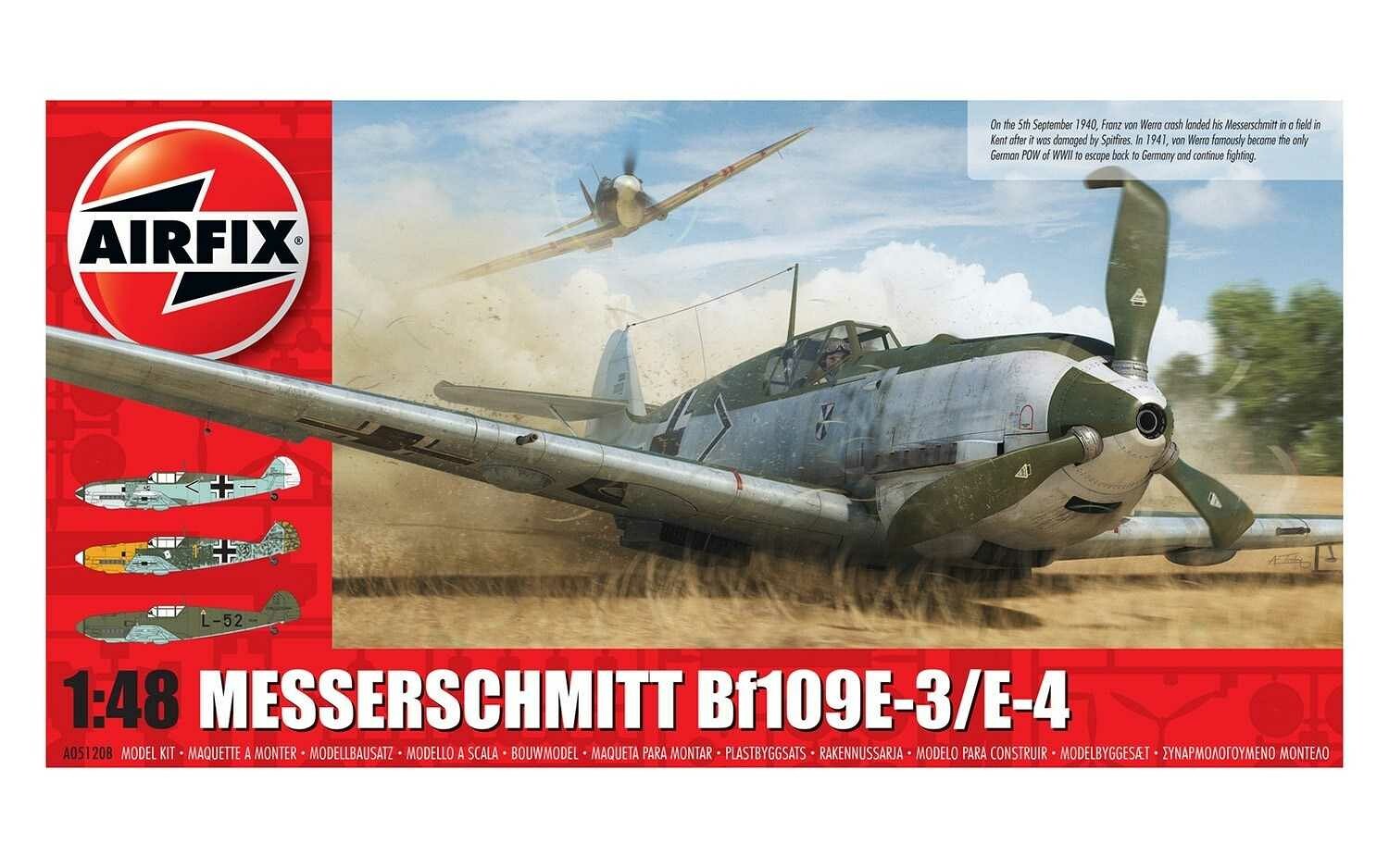 Airfix Classic Kit letadlo A05120B - Messerschmitt Bf109E-3/E-4 (1:48) - 30-A05120B - expresní doprava