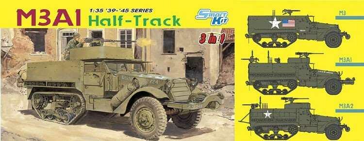 DRAGON Model Kit military 6332 - M3A1 HALF-TRACK (3 IN 1) (SMART KIT) (1:35) - 34-6332 - expresní doprava