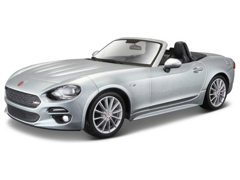 Bburago Plus Fiat 124 Spider 1:24 strieborná metalíza [BB18-21083S]