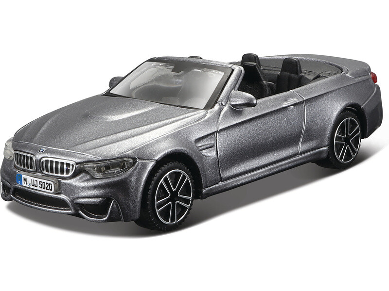 Bburago BMW M4 Cabrio 1:43 šedá metalíza - BB18-30298 - expresní doprava