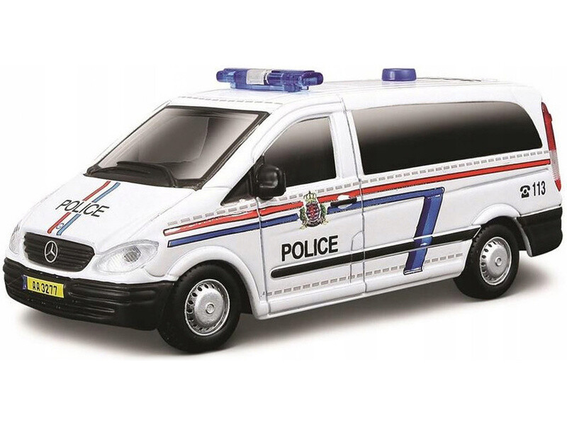 Bburago Mercedes-Benz Vito 1:50 modrá - policie - BB18-32009 - expresní doprava