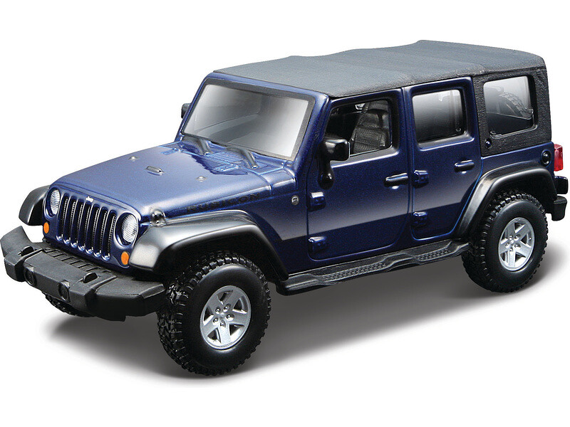 Bburago Jeep Wrangler 1:32 modrá metalíza - BB18-43012 - expresní doprava