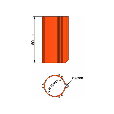 Klima base 26mm 3-stabilizers orange