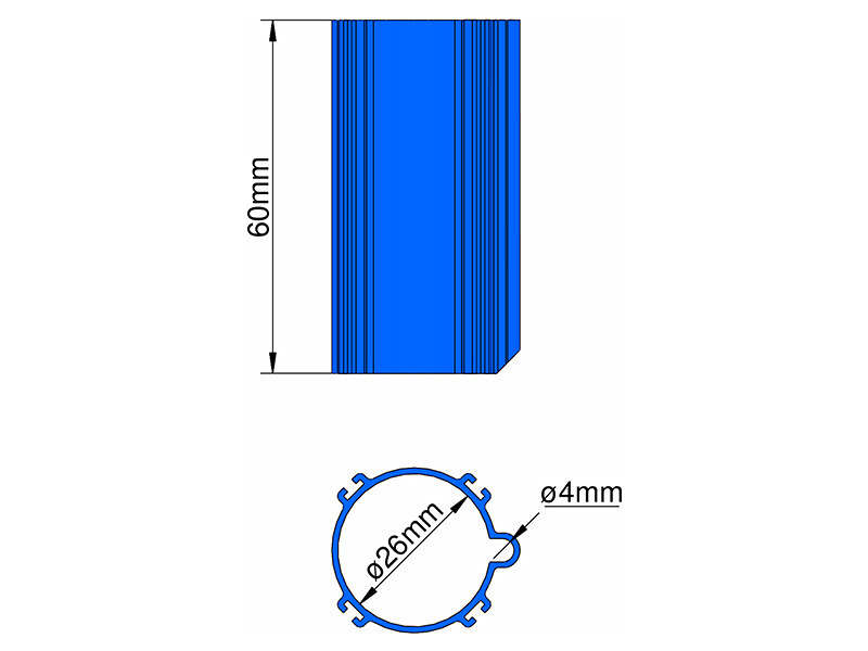 Klíma základňa 26mm 4-stabilizátory modrá [KL-31026406]