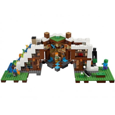LEGO Minecraft - Základna ve vodopádu
