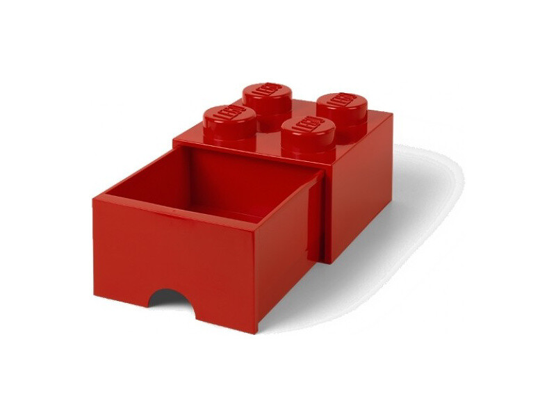 LEGO úložný box so šuplíkom 250x250x180mm - červený [LEGO40051730]