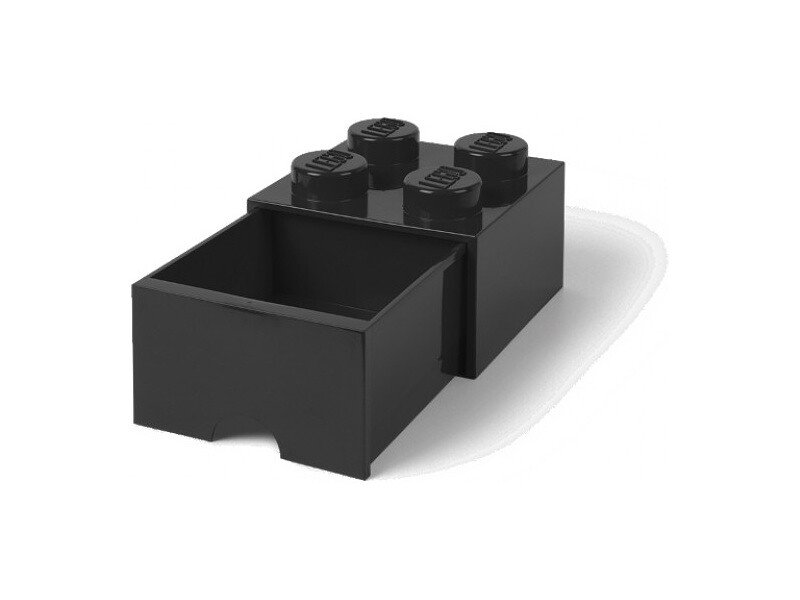 LEGO úložný box so šuplíkom 250x250x180mm - čierny [LEGO40051733]