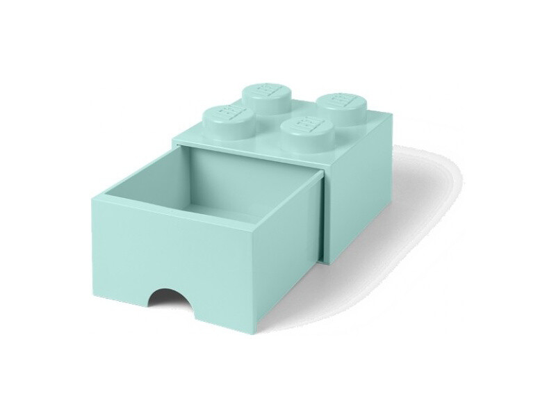 LEGO Licence LEGO úložný box s šuplíkem 250x250x180mm - aqua - LEGO40051742 - expresní doprava