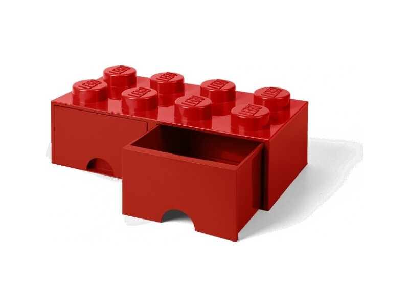 LEGO Licence LEGO úložný box s šuplíky 250x500x180mm - červený - LEGO40061730 - expresní doprava