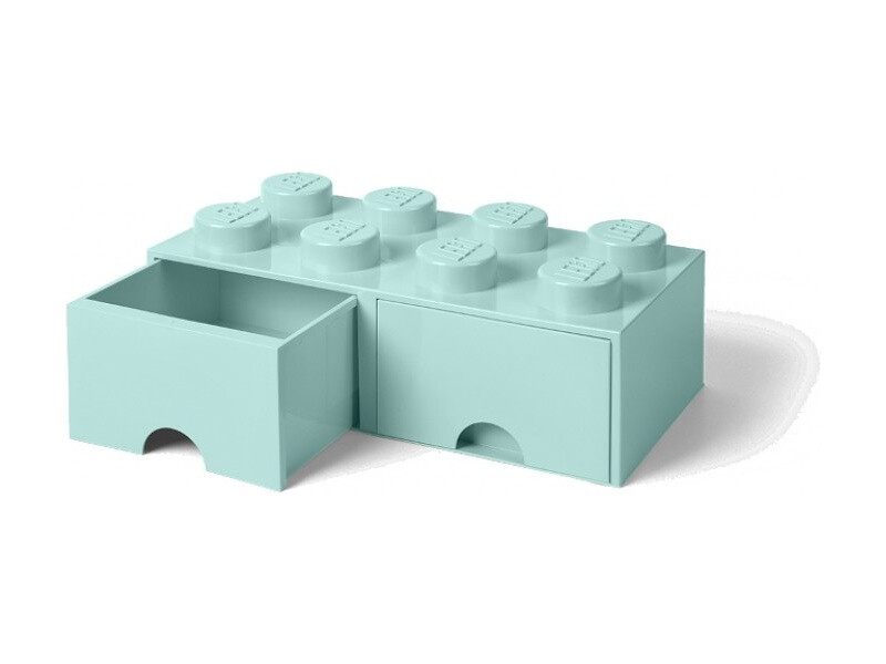 LEGO Licence LEGO úložný box s šuplíky 250x500x180mm - aqua - LEGO40061742 - expresní doprava