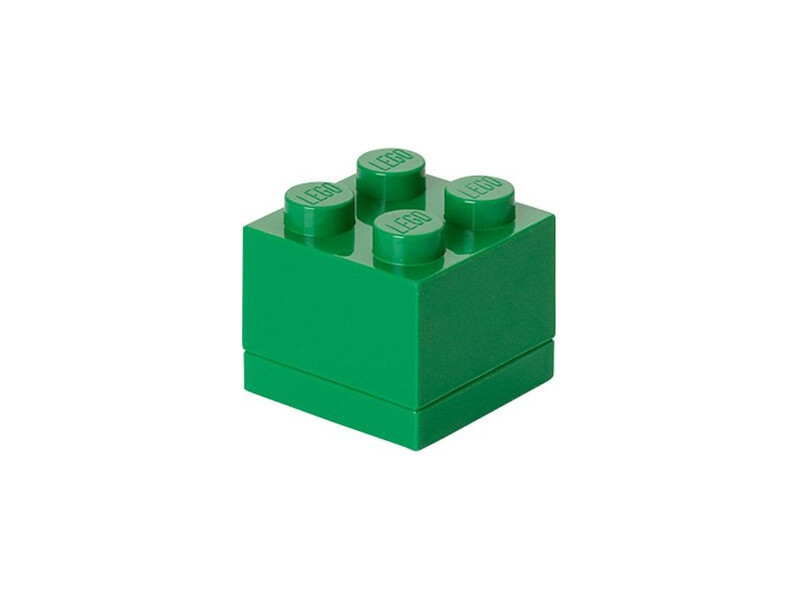 LEGO mini box 46x46x43mm - tmavo zelený [LEGO40111734]