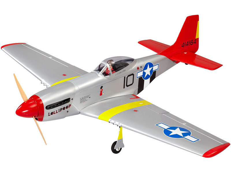 Super Flying Model P-51D Mustang 20cc 1.7m ARF červený - NA8714C - expresní doprava