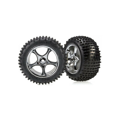 Traxxas Laufrad 2,2", Disc Tracer silber, Reifen Alias (2)