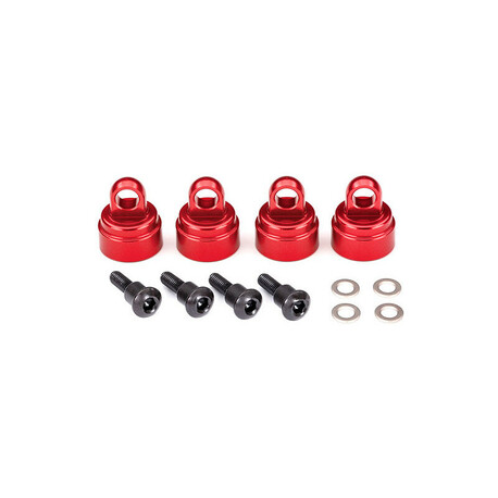 Traxxas aluminum shock absorber head red (4)