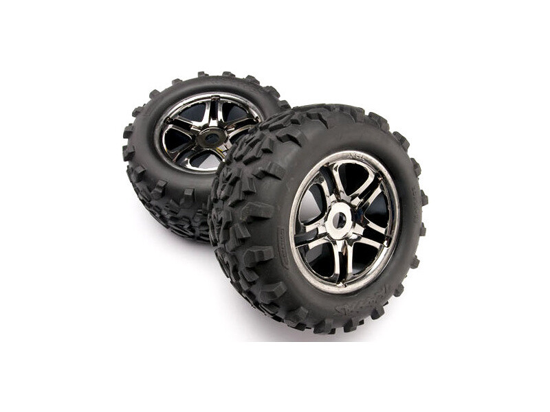 Traxxas kolo 3.8", disk Split Spoke černý chrom, pneu Maxx (2) - TRA4983A - expresní doprava