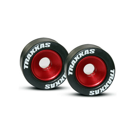 Traxxas Aluminum Wheel Support Wheel (Wheelie) Red (2)