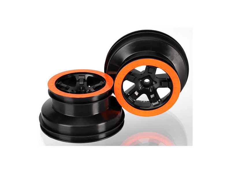 Traxxas disk 2.2/3.0" SCT čierny-oranžový (2) (2WD predné) [TRA5870X]