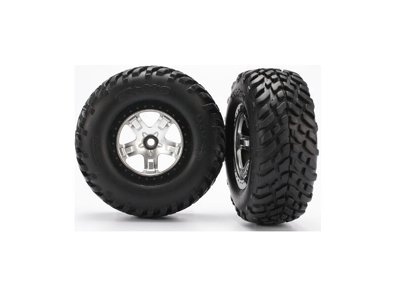 Traxxas kolo 2.2/3.0", disk SCT saténový-černý, pneu SCT (2) (2WD přední) - TRA5875X - expresní doprava