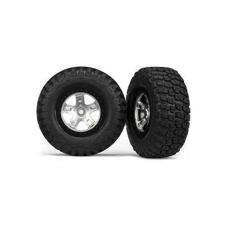 Traxxas wheel 2.2 / 3.0 ", disc SCT satin-black, tire KM2 (2)