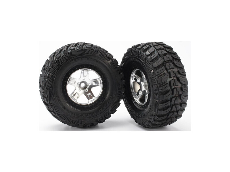 Traxxas koleso 2.2/3.0", disk SCT saténový-čierny, pneu Kumho (2) (2WD predný) [TRA5881]