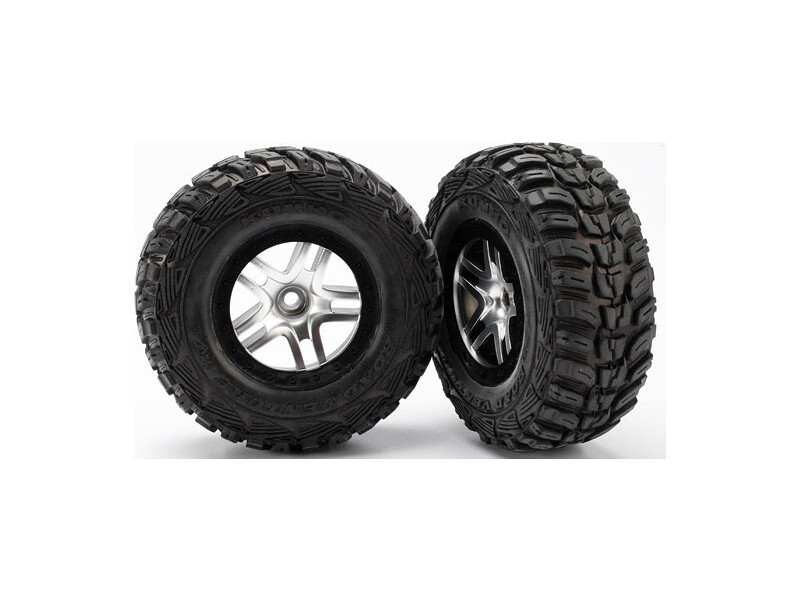 Traxxas kolo 2.2/3.0", disk SCT Split-Spoke saténový-černý, pneu Kumho S1 (2) (2WD přední) - TRA5882R - expresní doprava