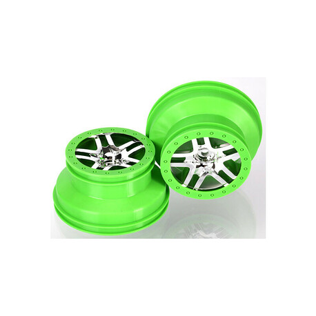 Traxxas disc 2.2 / 3.0 "SCT Split-Spoke silver-green (2)